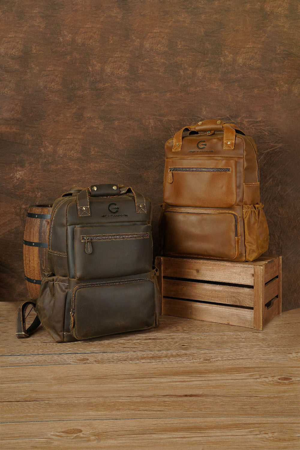 Frye mens leather online backpack